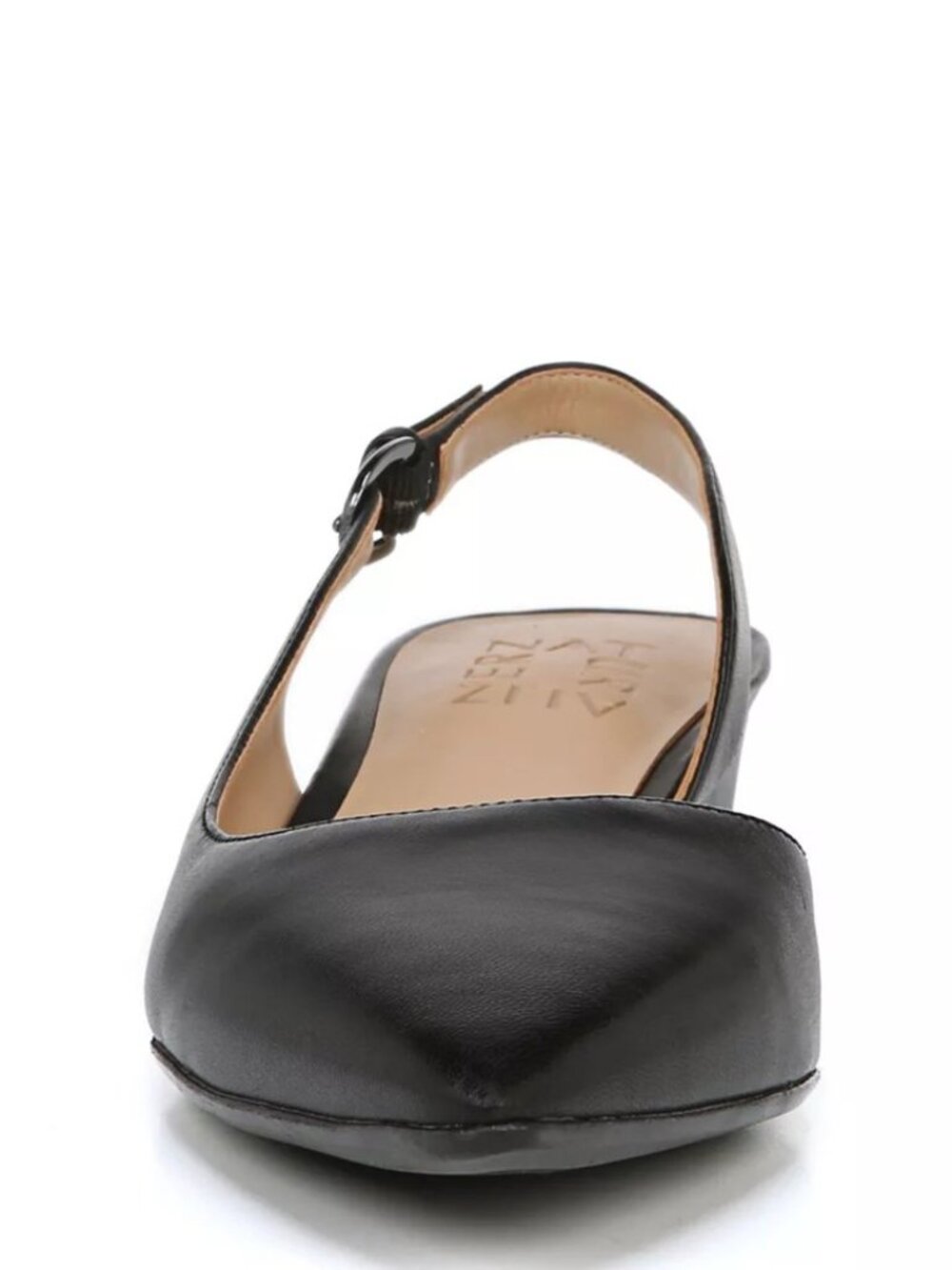 Naturalizer Banks Slingback Pumps Black Leather Pointed Toe Women's Size 8-9.5 - Picture 2 of 7